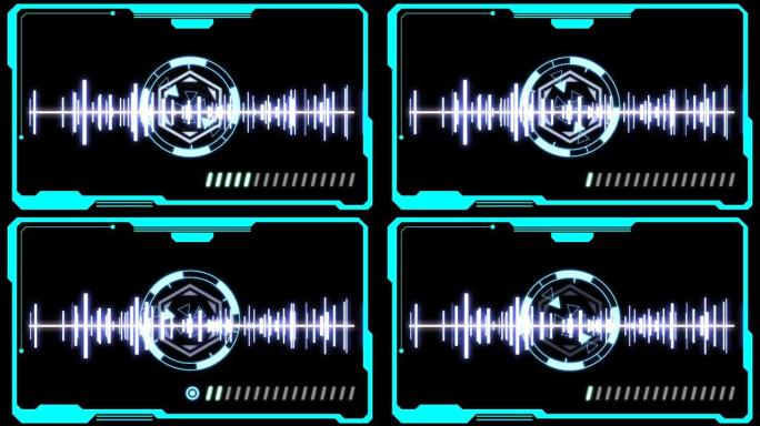 HUD未来元素目标监视器用户控制界面屏幕面板