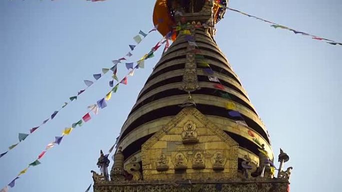 斯瓦扬布纳特佛塔-藏传佛教最神圣的佛塔(金刚乘)。加德满都,尼泊尔