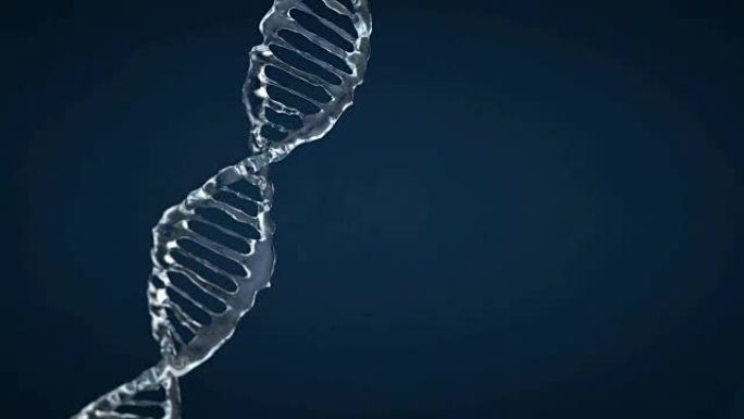 来自水滴的动画DNA模型。3D渲染