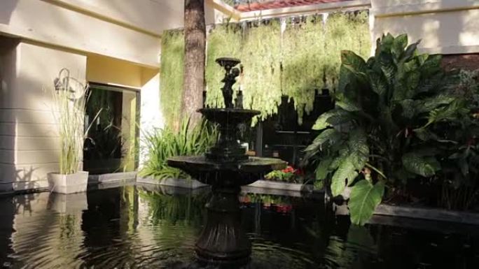流水的三层花园喷泉