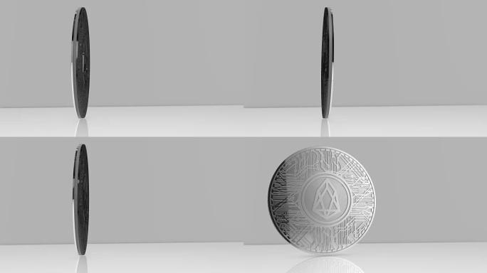 EOS硬币 (EOS) 区块链加密货币altcoin 3D渲染