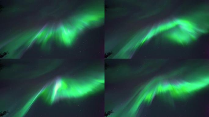 阿拉斯加北极的4k实时视频北极光北极光电晕17-09-28 (2)