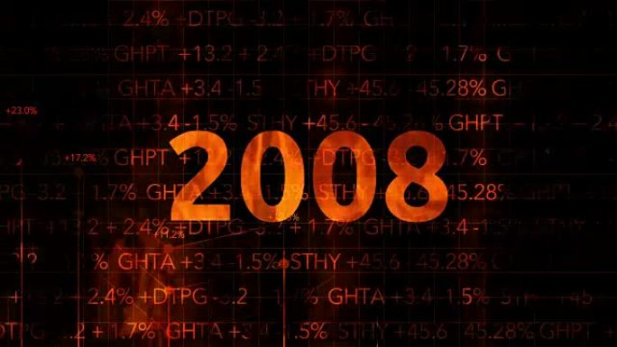 不祥的火热华尔街股票市场数字与图形排版- 2008