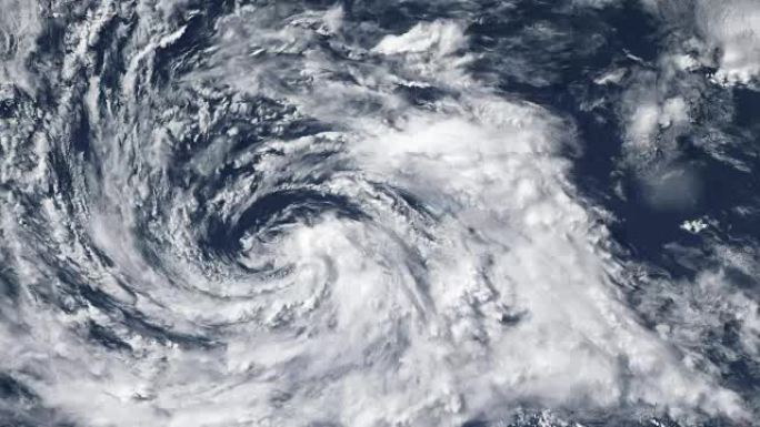 飓风风暴龙卷风，卫星视图。美国国家航空航天局提供的这段视频的一些元素。