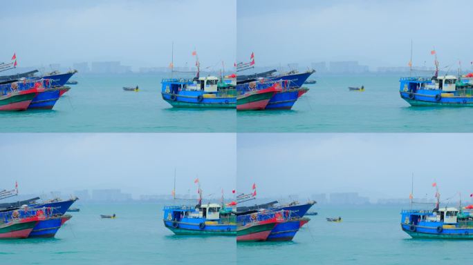海上渔船 渔港 捕鱼捕捞海产品