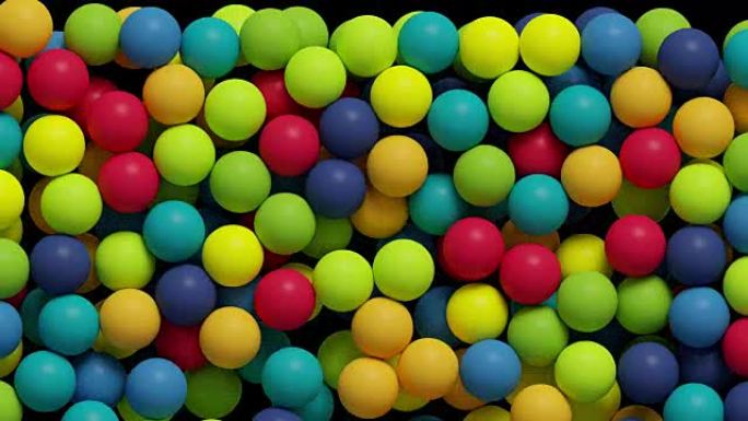 3d渲染，掉落的彩色球，儿童玩具，塑料球，游乐场，抽象背景，带阿尔法哑光的4K