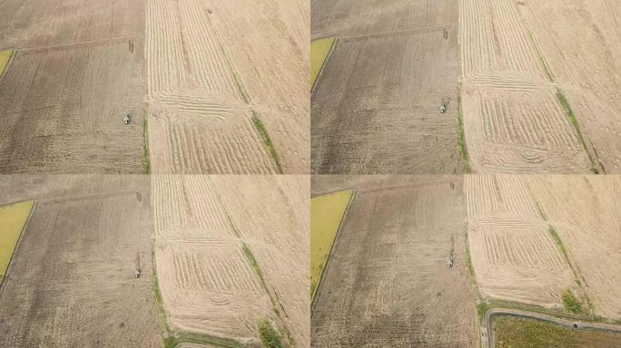 在野外进行空中收割