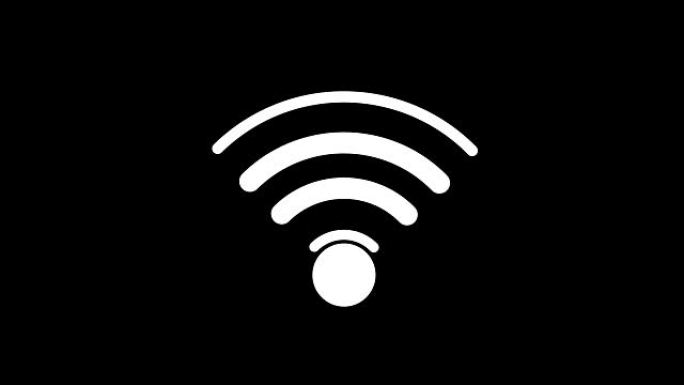 图标连接到wifi点，信号电平不断变化