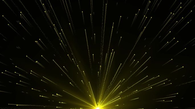 金色粒子光线放射背景循环