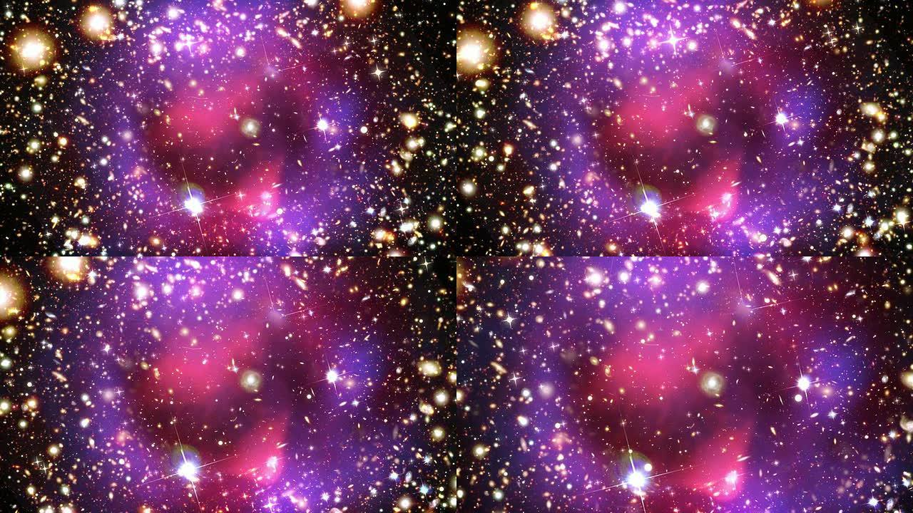 太空中的星系和恒星 (深视野)