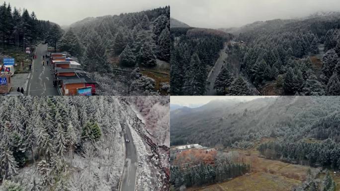 神木垒森林雪景公路