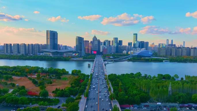 沈阳大景  青年大街 浑河 沈阳全景