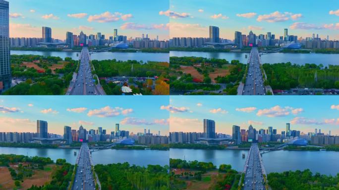 沈阳大景  青年大街 浑河 沈阳全景