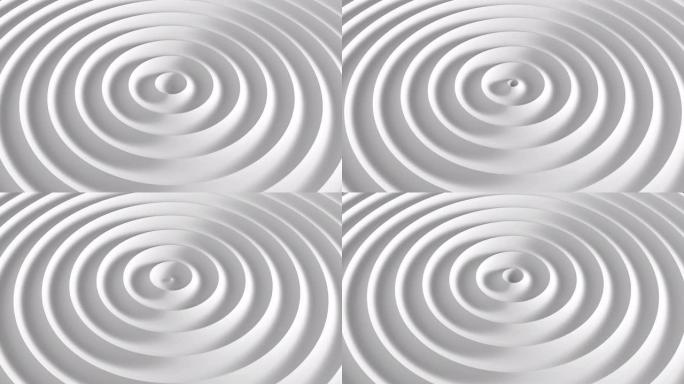 循环4k-Cg几何动画，圆圈背景上有真实的光影。