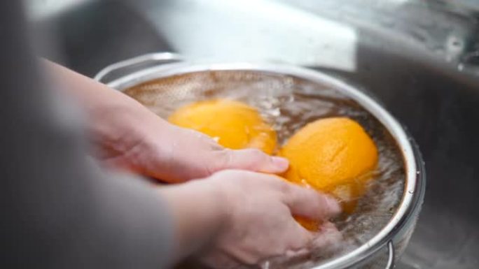 关闭水洗橙洗水果水果清洗