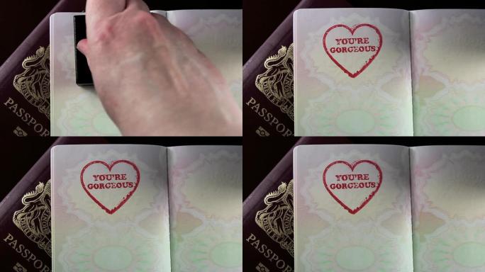 英国护照上印有“你真美”