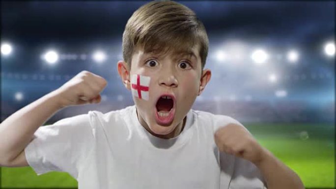英国小孩庆祝英格兰进球