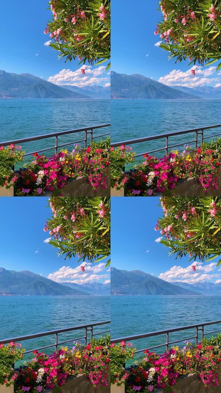 贝拉焦海岸风景如画的科莫湖景观