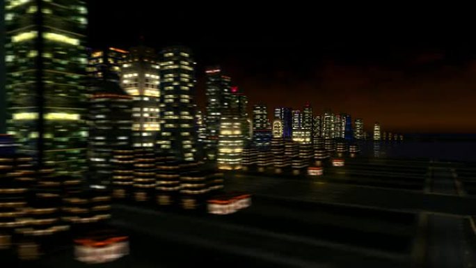 3D夜晚的城市V2