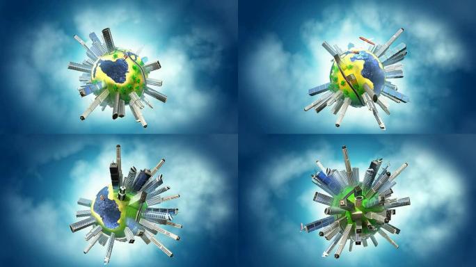 白天的迷你世界。高清版本。