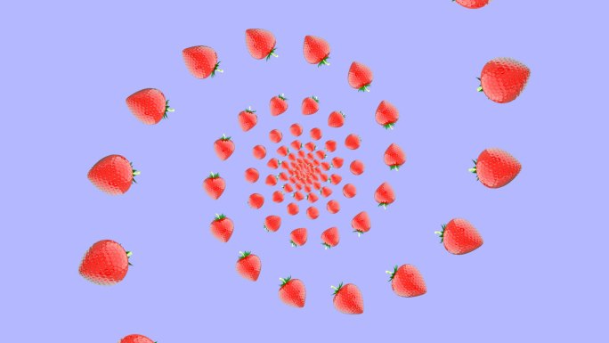 水果草莓旋转动画背景