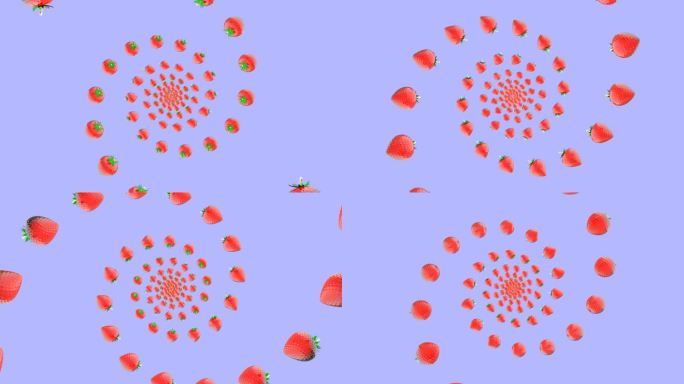 水果草莓旋转动画背景