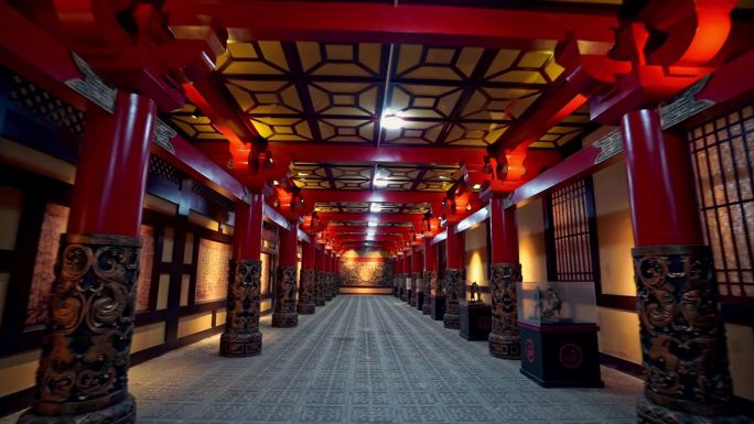 汉代文化宫廷建筑走廊