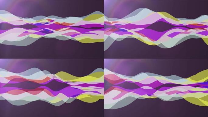 柔和挥舞抽象彩虹画柔和流动动画背景新质量动态艺术运动七彩酷漂亮漂亮视频片段