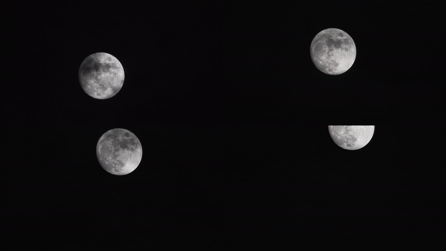 月亮空镜4K延时素材