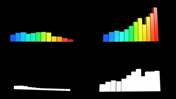 3D彩色条形图阿尔法