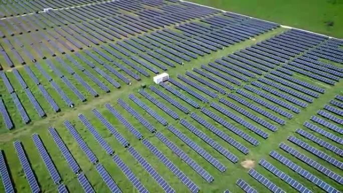扩展到德克萨斯州中部生产清洁可再生能源的太阳能电池板农场的整个视野