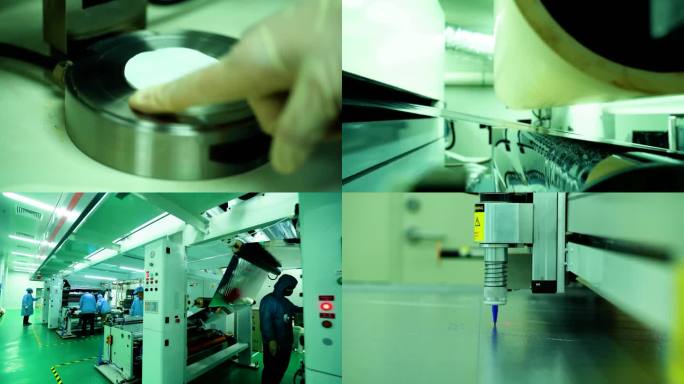 工业生产 工人在操作机器按钮 一个工人在机器前生产