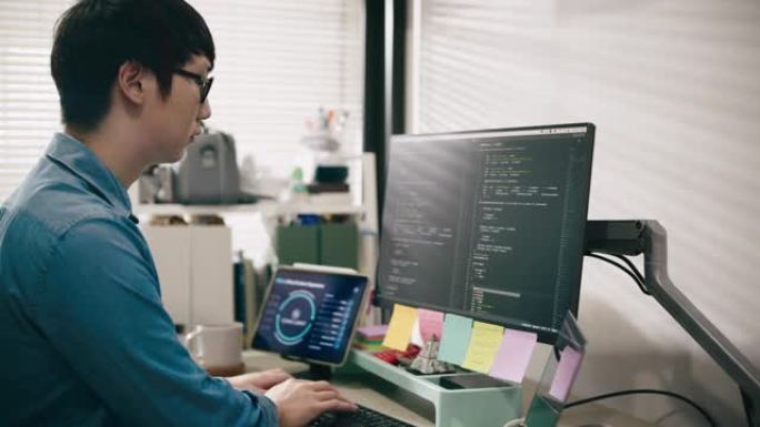 从事计算机编码的IT工程师