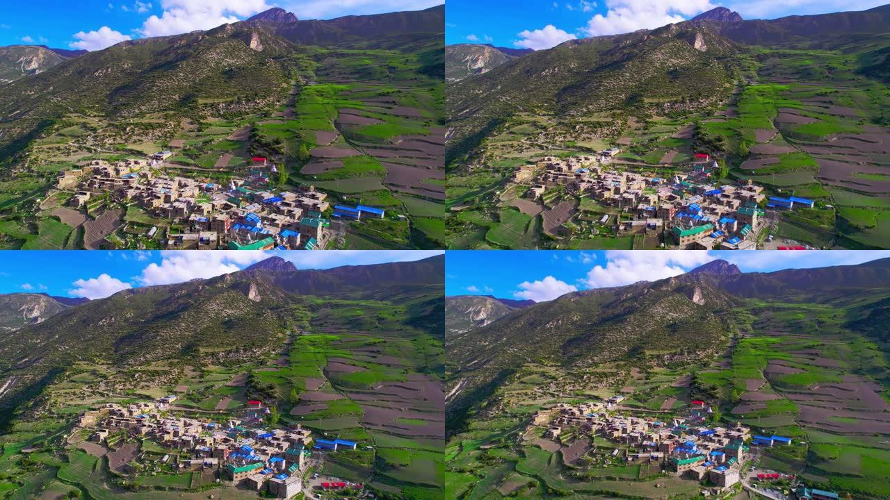 尼泊尔的空中马南村