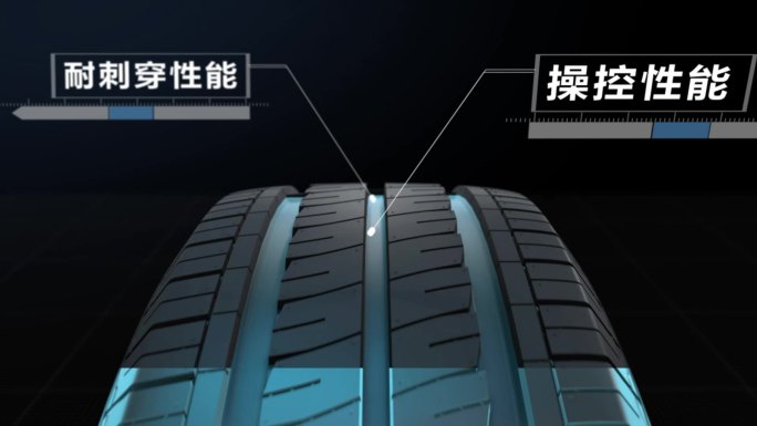 原创E3D三维机械质感酷炫轮胎产品