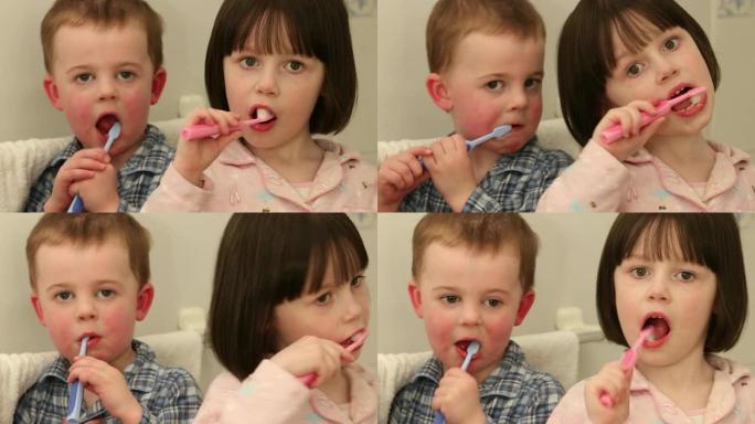 儿童睡前刷牙
