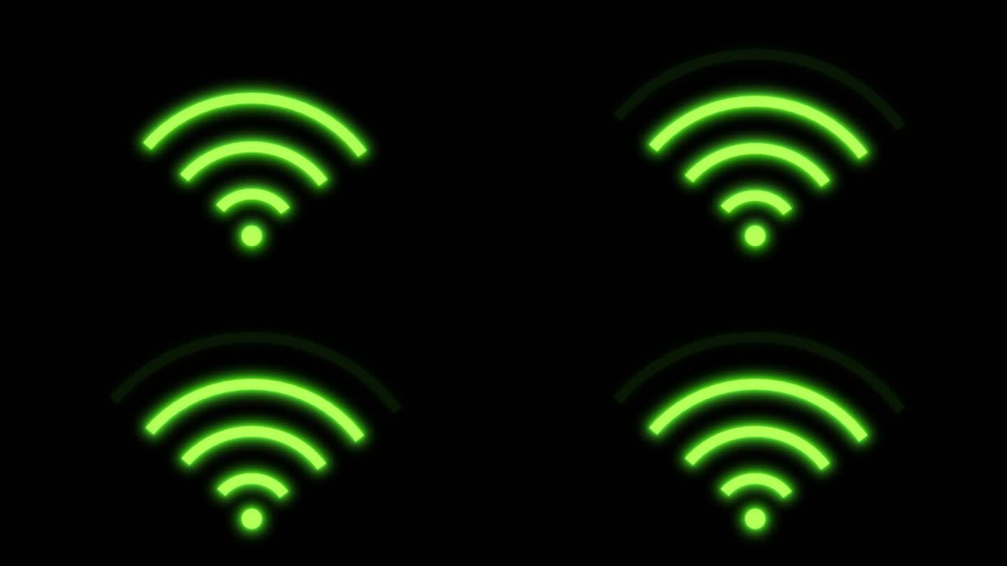 wifi信号无线信号绿色循环带通道