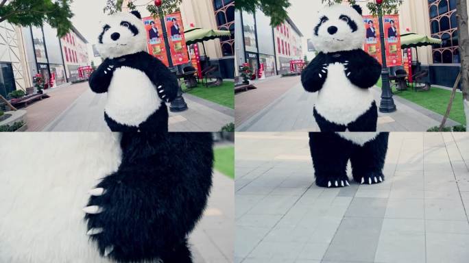 笨重可爱熊猫布偶兼职促销