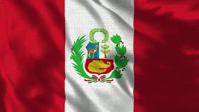 秘鲁现实的4K 30 fps国旗