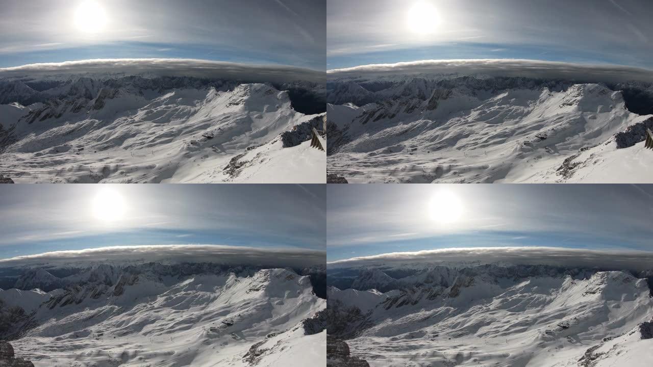 楚格峰的冬季景观冬季景观冬季风光冰雪世界