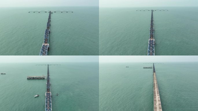 航拍涠洲岛蓝桥