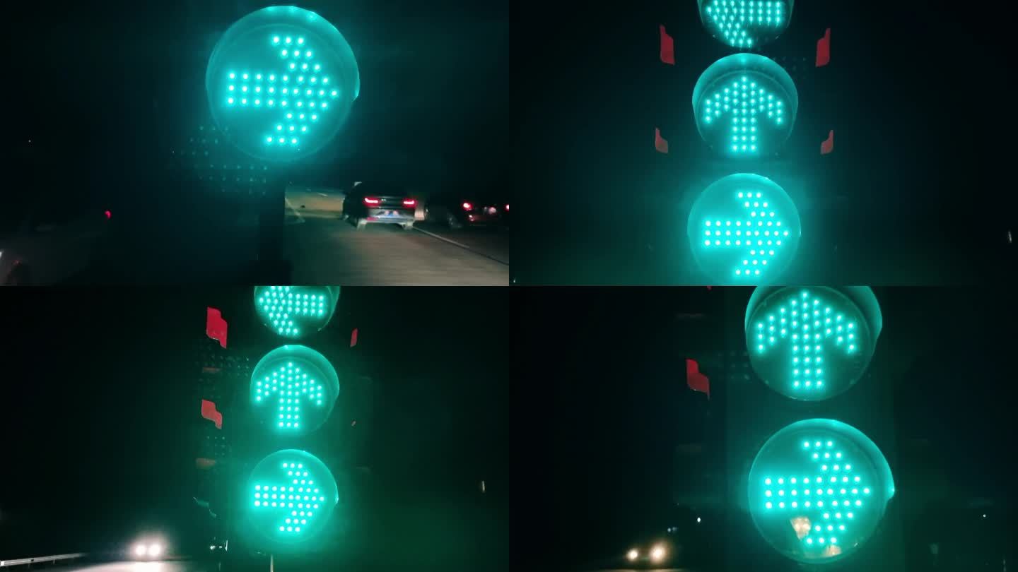 乡乡村公路红绿灯转换红绿灯跳动倒计时