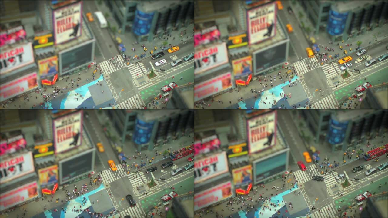 纽约时代广场倾斜转变