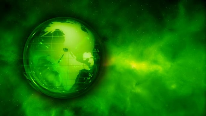 玻璃绿色地球仪