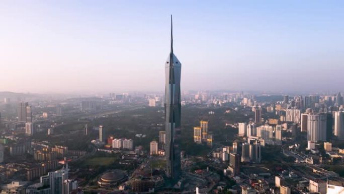 吉隆坡城市默迪卡118摩天大楼的鸟瞰图