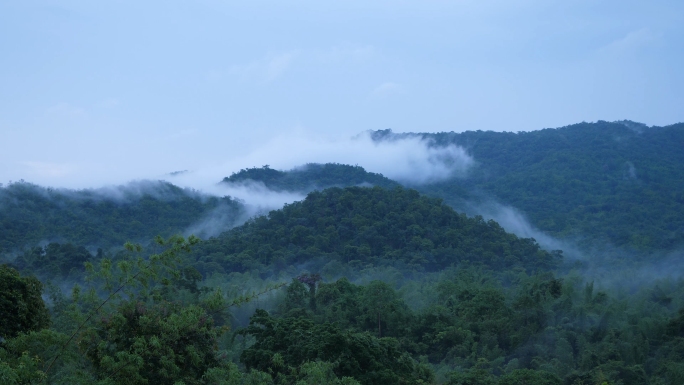 自然风景绿水青山云海延时摄影