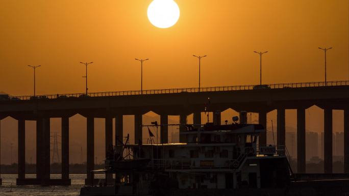 珠海大桥日落