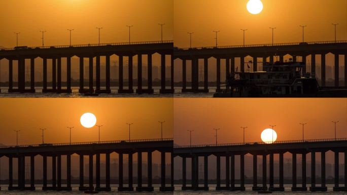 珠海大桥日落