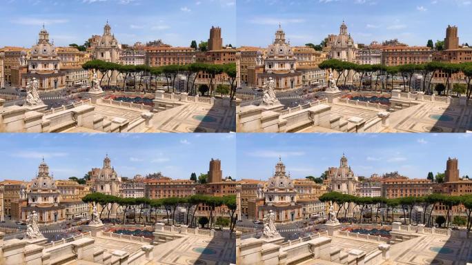 意大利罗马的历史建筑和街道