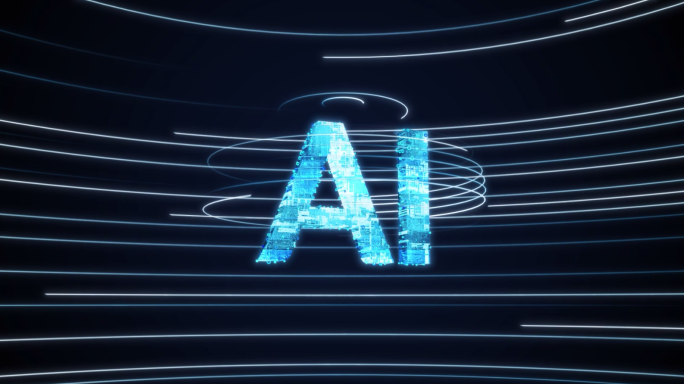 AI智能科技穿梭概念数字化智能未来大数据